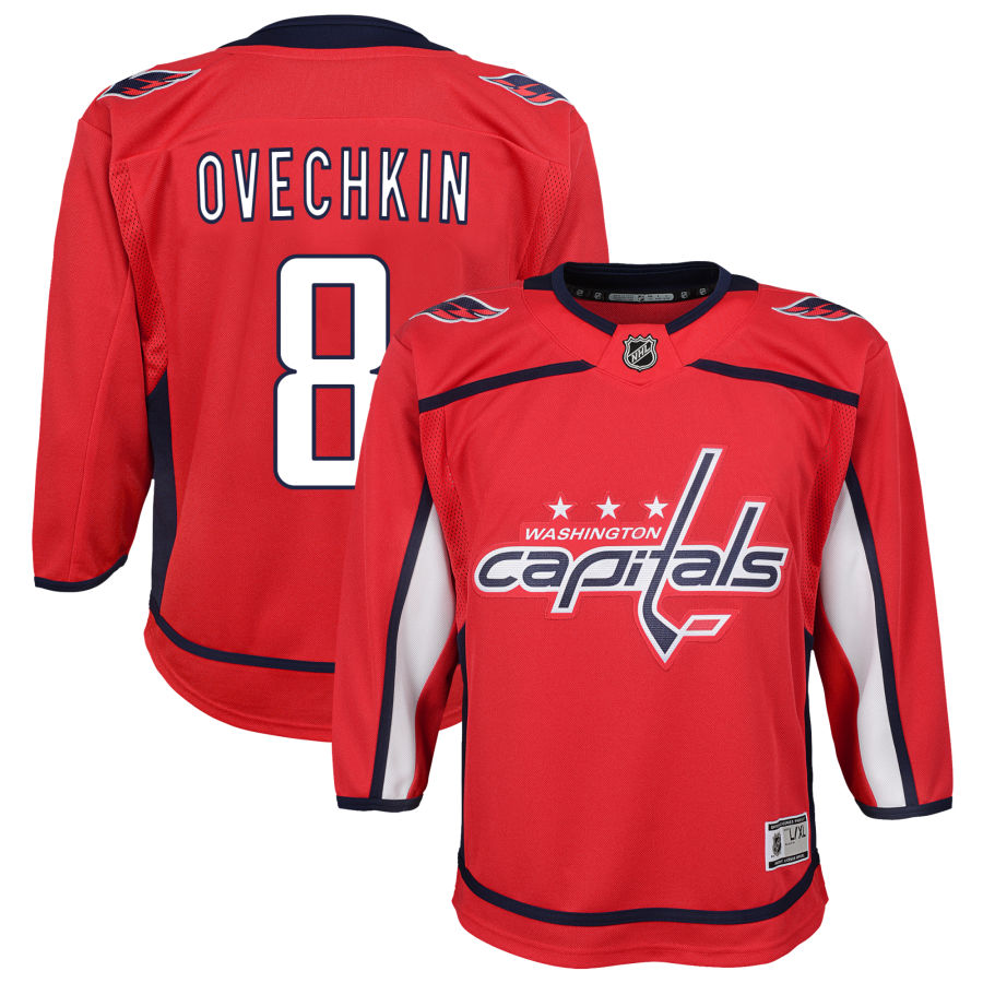 Capitals Ovechkin Youth Home Premier Player Jersey - Red