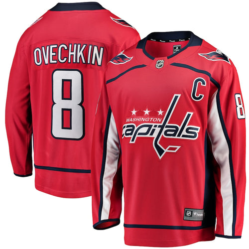 Capitals Mens Fanatics Branded Ovechkin Red Home Jersey #8
